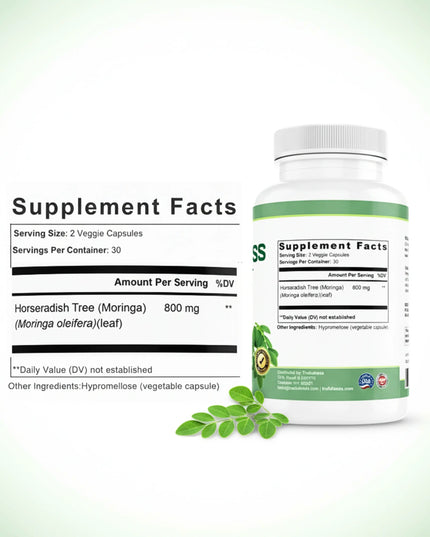 Moringa by Trufulness: promotes healthy cortisol levels with its natural properties