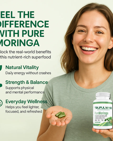 Moringa by Trufulness: promotes healthy cortisol levels with its natural properties